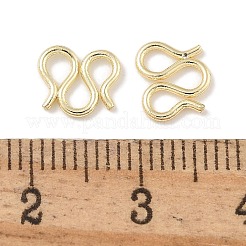 真鍮製S字クラスプ  メートルの留め金  14KGP本金メッキ  8.5x6.5x0.8mm&nbsp;KK-P284-12G-02