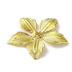 鉄のビーズ  花  ゴールドカラー  43.5x43.5x2.5mm  穴：3mm&nbsp;IFIN-C060-12G