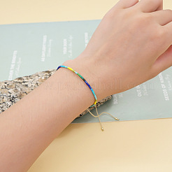 Bohemian Style Glass Seed Beaded Link Bracelets&nbsp;DE4810-5