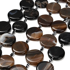 Dyed & Heated Natural Banded Agate Beads Strands&nbsp;GG-CBAB9C6-G01-01