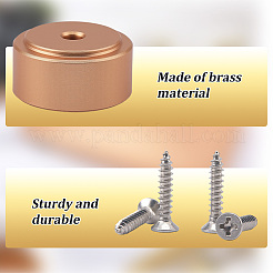 アルミ家具パッド4個  テーブル、椅子、ネジ、脚  鉄ネジ4本付き  ライトゴールド  20x11mm&nbsp;FIND-CP0003-81KCG