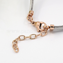 Ion Plating(IP) Fashionable 304 Stainless Steel Bracelets&nbsp;LS-BJEW-J038-47RG