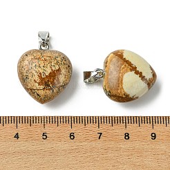 Natural Picture Jasper Pendants&nbsp;G-F820-10A-28
