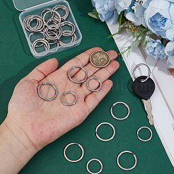40Pcs 2 Styles 304 Stainless Steel Split Key Rings&nbsp;STAS-CY0001-03