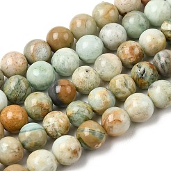 Natural Green Quartz Round Beads Strands&nbsp;G-Z127-A01-10mm