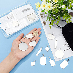 Stainless Steel Stamping Blank Tag Pendants&nbsp;STAS-BC0003-03