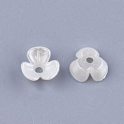 3-Petal ABS Plastic Imitation Pearl Bead Caps&nbsp;OACR-T018-01