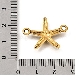チベットスタイルの合金コネクタチャーム  ヒトデのリンク  アンティーク黄金  19x25.5x2mm  穴：2mm  約800個/1000g&nbsp;AL-CBA3B63-28AG