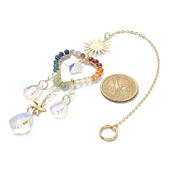 Chakra Gemstone Beads Pendant Decorations&nbsp;HJEW-JM01152-04