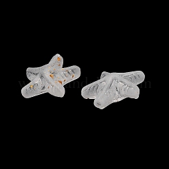 不透明なアクリルビーズ  ヒトデ  金粉付き  ホワイト  18x19x9mm  穴：1.6mm  約375個/500g&nbsp;OACR-H056-02A