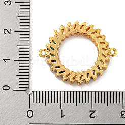 Brass Pave Colorful Glass Connector Charms&nbsp;KK-G493-19G