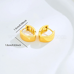 真鍮製の中空ハートフープピアス  18KGP本金メッキ  16x15mm&nbsp;ED4470