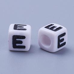 Acrylic Horizontal Hole Letter Beads&nbsp;PL37C9129-E