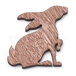 プラタナスウッドカボション  レーザーカットウッドシェイプ  動物  キャメル  50x53x3mm&nbsp;WOOD-S040-79