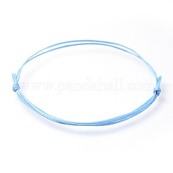 調節可能なフラットワックスポリエステルコードブレスレット作り  ミックスカラー  7-1/8インチ〜7-1/2インチ（18~19cm）&nbsp;AJEW-JB00507-M