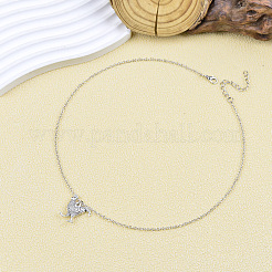 Vintage Zinc Alloy Rooster Pendant Necklaces for Women&nbsp;WGEA4DB-01