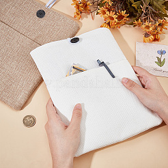 2Pcs 2 Colors Cotton & Linen Book Sleeve with Button & Front Pocket&nbsp;ABAG-CP0001-12