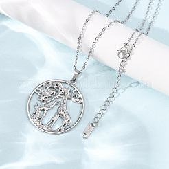 304 Stainless Steel Pendant Cable Chain Necklaces for Men Women&nbsp;NJEW-K308-03D-P