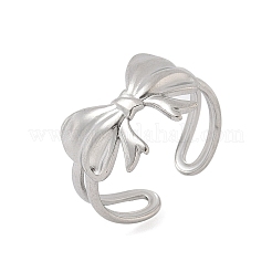 304 Stainless Steel Open Cuff Rings for Women&nbsp;RJEW-A079-11B-P