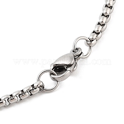 Retro Mandala 201 Stainless Steel Box Chain Constellation Pendant Necklaces for Women Men&nbsp;NJEW-M223-01I