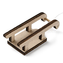 クリスマス未完成の木製ペンダント装飾  壁の装飾  麻紐付き  そり  13.2cm&nbsp;LS-WOOD-D026-01F
