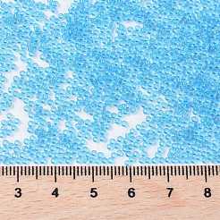 MIYUKIラウンドロカイユビーズ  日本製シードビーズ  15/0  （rr148d）透明なダークアクア  15/0  1.5mm  穴：0.7mm  約250000個/ポンド&nbsp;SEED-G009-RR0148D
