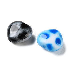 スプレー印刷された不透明アクリルビーズ  ハート  ミックスカラー  15.5x15.5x8mm  穴：1.5mm&nbsp;OACR-P034-04A-M