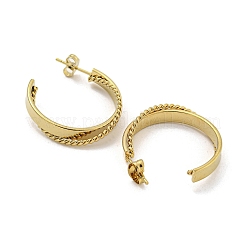 女性用304ステンレススチールイヤリング  ゴールドカラー  25.5x5.5mm&nbsp;EJEW-E305-03G