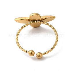 Ion Plating(IP) 304 Stainless Steel Owl Open Cuff Rings for Women&nbsp;LS-RJEW-H136-01G