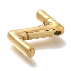 PVD真空メッキ304ステンレスペンダント  18KGP本金メッキ  レターチャーム  文字Z  19.5x13.5x4.5mm  穴：2mm&nbsp;STAS-S148-29G-Z