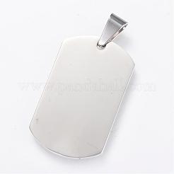 Tarnish Resistant 304 Stainless Steel Stamping Blank Tag Pendants&nbsp;STAS-R090-33