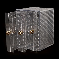 Rectangle Transparent Plastic Earrings Presentation Box&nbsp;ODIS-O002-01B