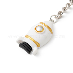 Cute Cartoon Resin Keychains&nbsp;KEYC-WH0021-15