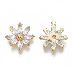 Brass Micro Pave Cubic Zirconia Pendants&nbsp;KK-S354-082-NF