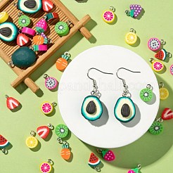 50Pcs 10 Style Handmade Polymer Clay Pendants&nbsp;CLAY-ZZ0001-002