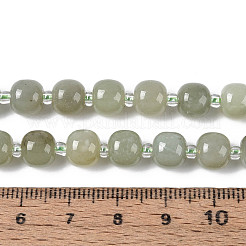 Natural Hetian Jade Beads Strands&nbsp;G-N353-08A-01