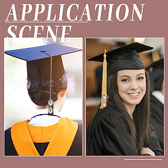 Alloy Graduation Cap Brim Chains Tassel Photo Charms&nbsp;DIY-SC0020-63
