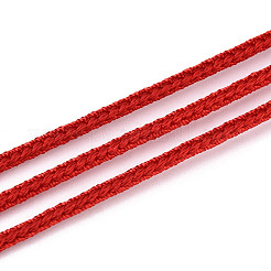 11mポリコットン編み紐  壁掛け用  工芸  ギフト包装  レッド  2.5mm  約12.03ヤード（11m）/ロール&nbsp;OCOR-N008-02A-08