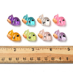 半透明樹脂製かわいい牛の飾り20個  乳牛  ミックスカラー  11x18.5x15.5mm&nbsp;RESI-FS0002-11