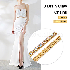 Zinc Alloy Rhinestone Strass Chains&nbsp;FIND-FW0001-31G