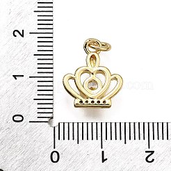Brass Micro Pave Cubic Zirconia Pendants&nbsp;KK-Z100-06G