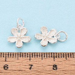 925 Sterling Silver Flower Charms&nbsp;STER-T009-06S
