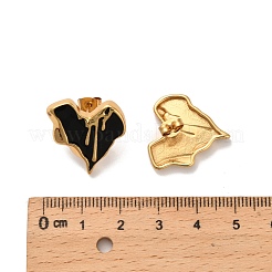 304 Stainless Steel Enamel Stud Earrings&nbsp;EJEW-P316-19G