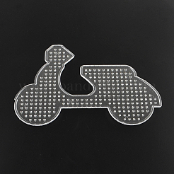 5x5mmDIYのアイロンビーズに使用するバイクのABCプラスチックペグボード  透明  107x158x5mm&nbsp;DIY-Q009-46