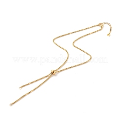 304ステンレススチールベネチアンチェーンラリアットネックレスの作り方  ゴールドカラー  20.87インチ（53cm）&nbsp;AJEW-JB00993