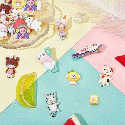24 Pcs 12 Style Resin Cabochons&nbsp;CRES-SC0001-97