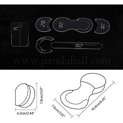 ウエストバッグアクリルテンプレート  革手芸模様モデル  透明&nbsp;TOOL-NB0001-22