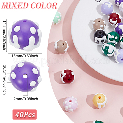 40Pcs Opaque Resin Beads&nbsp;RESI-SC0003-22