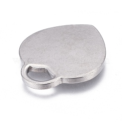 Non-Tarnish 304 Stainless Steel Pendant Cabochon Settings&nbsp;STAS-P245-09P