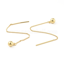 Brass Ball Tassel Dangle Stud Earrings&nbsp;EJEW-B013-19